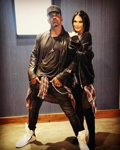 Shemar Moore qui est sa compagne et mère de sa fille Jesiree Dizon