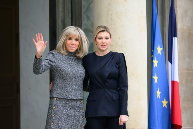 Brigitte Macron et la Première dame ukrainienne Olena Zelenska.