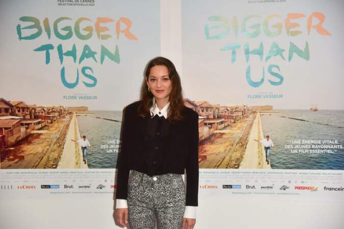 2021 : Marion Cotillard à l'avant-premiere du film "Bigger Than Us", Paris