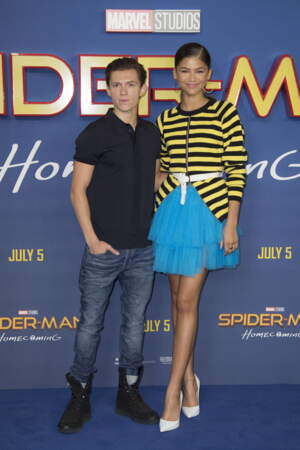 2017 : Zendaya et Tom Holland à l'avant-première de Spider-man Homecoming, Londres