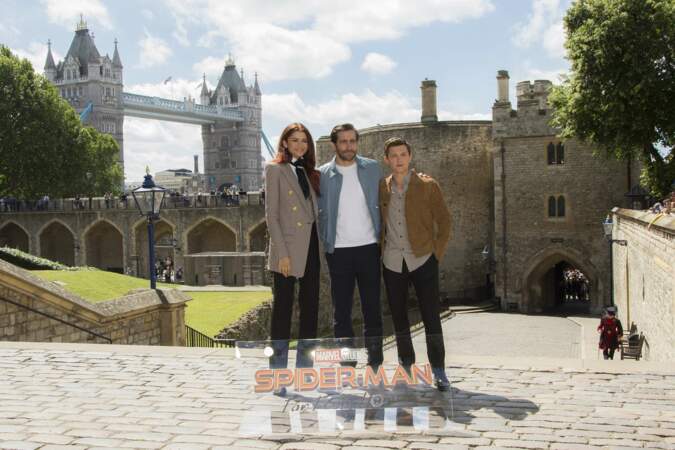 2019 : Zendaya, Jake Gyllenhaal et Tom Holland à l'avant-première de Spiderman: Far From Home, Londres