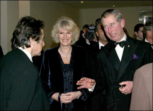 Camilla et Charles rencontrent de nombreux artistes comme ici avec Al Pacino. 