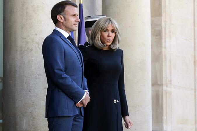 Brigitte et Emmanuel Macron à l'Elysée,  le 16 mai 2024.